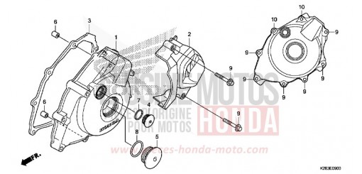 KURBELGEHAEUSEDECKEL, L. CRF125FBH de 2017
